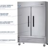 Arctic Air AR49 54" Two Section Reach In Refrigerator, (2) Left/Right Hinge Solid Doors, 115v - Image 3