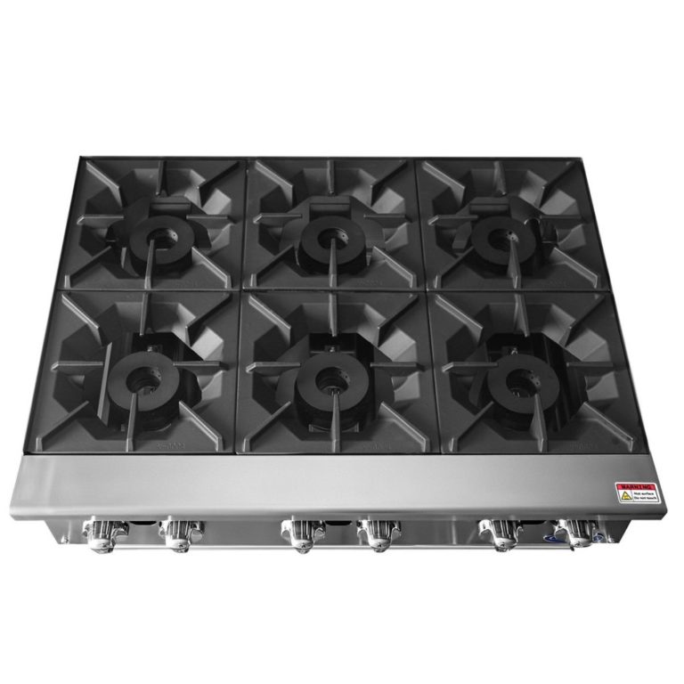 Atosa / Cookrite 6 Burner Table Top Hot Plate ATHP366 Heavy Duty 36