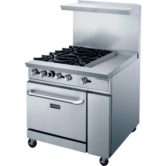 Dukers DCR36-4B12GM 36" Gas Range with Four (4) Open Burners & 12" Griddle Propane - Image 3