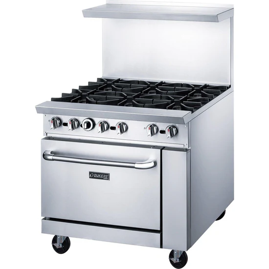 Dukers DCR36-6B 36" Gas Range with Six (6) Open Burners Natural Gas - Image 3