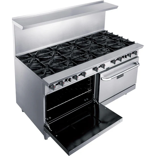 Dukers DCR60-10B 60" Gas Range with Ten (10) Open Burners Propane - Image 5
