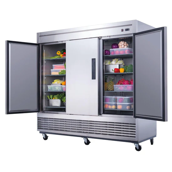 Dukers D83R 3-Door Commercial Refrigerator in Stainless Steel - Image 4