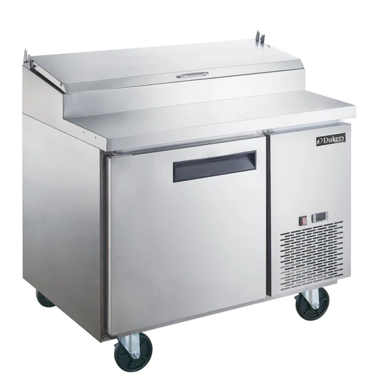 Dukers DPP44-6-S1 Commercial Single Door Pizza Prep Table Refrigerator - Image 4