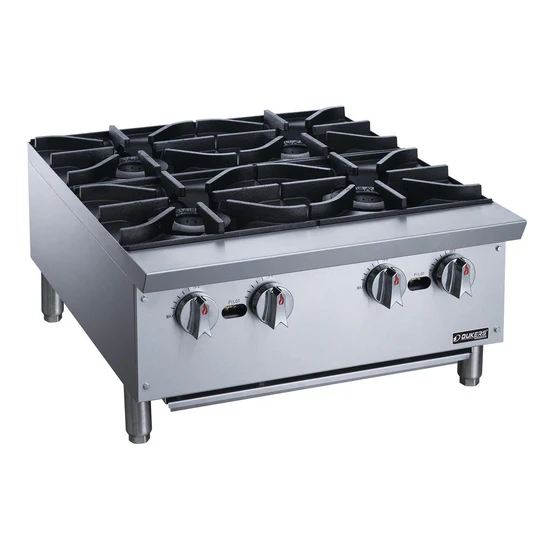 Dukers DCHPB24 Tables Top Range Hot Plate with 4 Burners Natural Gas - Image 3